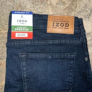 Izod Men's Straight Jeans - Deep Indigo
